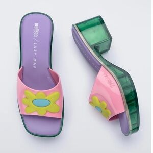 Lazy Oaf X Melissa SHAPE Jelly Heels PINK